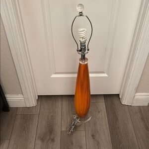 Vibrant Orange Ceramic Accent Vase Decor